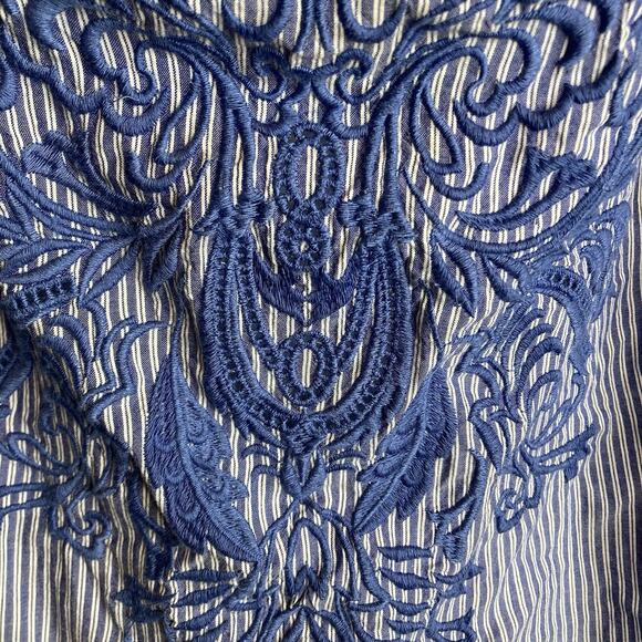 Macy’s INC Women's Embroidered Off Shoulder Blouse Size 3X Peasant Boho Festival - Picture 8 of 11